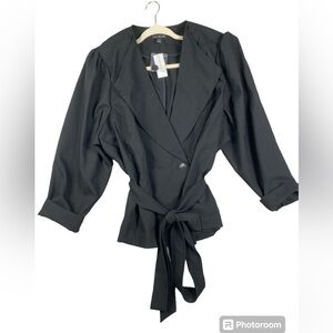 Lane Bryant paper bag blazer or cropped trench coat or modern blazer 24 petite